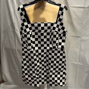 Commense Black and White Sheath Mini Dress
